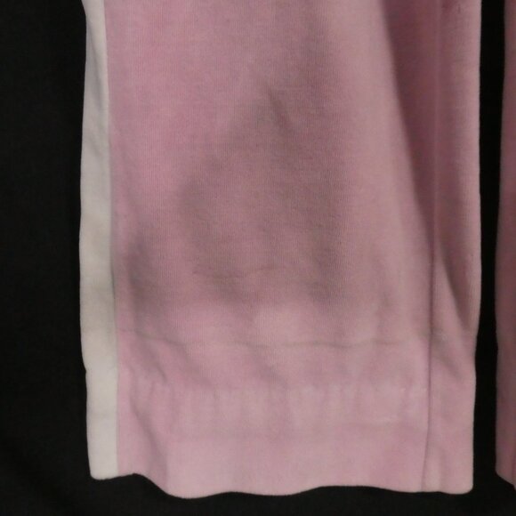 BONGO | medium | Pink Velour Sweatpants | Side White Stripes | 4 Grey Star Back - Picture 8 of 16